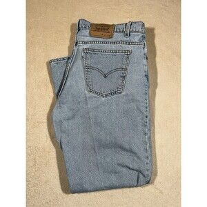 Vintage 90s Levi’s 550 Jeans Tapered 38x30 USA Made Light Blue Staple Outdoor